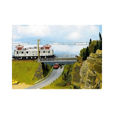 Pont ferroviaire métallique 1 voie 18 cm