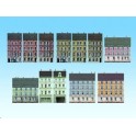 Fond de décor de batiments en demi-relief "Scène urbaine"