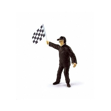 Figurine Directeur de course avec drapeau