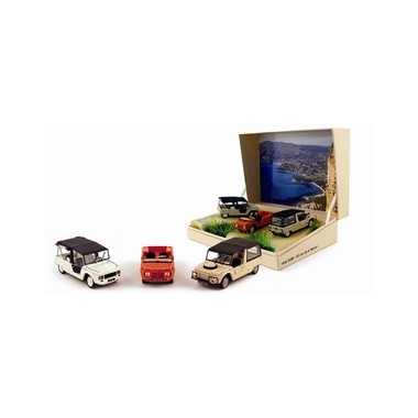 Miniature Citroen Mehari, Coffret 3 voitures 40 ans