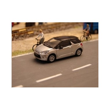 Miniature Citroën DS3 2011 - Gris Métal/rouge - Ixo 1/43 - Collection - MOC121