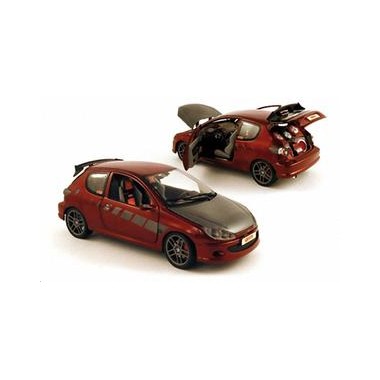 Miniature Peugeot 206 Street Racer rouge Candy