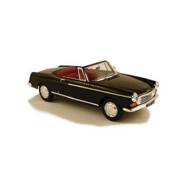 Miniature Peugeot 404 Cabriolet Noir Intérieur Rouge 1967 Miniature Peugeot 404 Cabriolet Noir Intérieur Rouge 1967