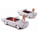 Miniature Renault Floride Blanche 1958 + Figurine Brigitte BARDOT