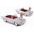 Miniature Renault Floride Blanche 1958 + Figurine Brigitte BARDOT