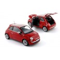 Miniature Fiat 500 Sport Rouge toit damier 2007