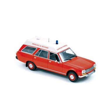 Miniature Peugeot 504 Break pompiers ambulance 1979