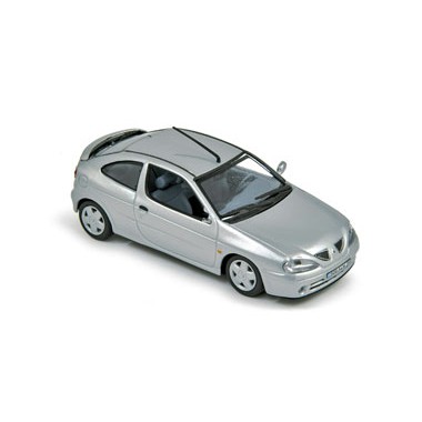 Miniature Renault Megane coupé gris métallisé 2001