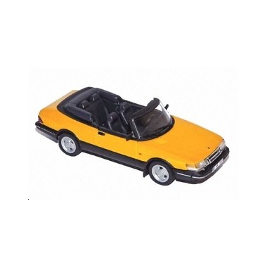 Miniature Saab 900 Turbo 16S cabriolet jaune Montecarlo 1991