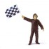 Figurine directeur de course moderne avec drapeau