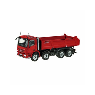 Miniature Mercedes Actros 8x4 benne rouge