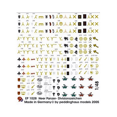 Décalques Marquages Divisionnaires Chars allemands