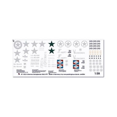 Décalques Marquages Chars Sherman USA / FFF