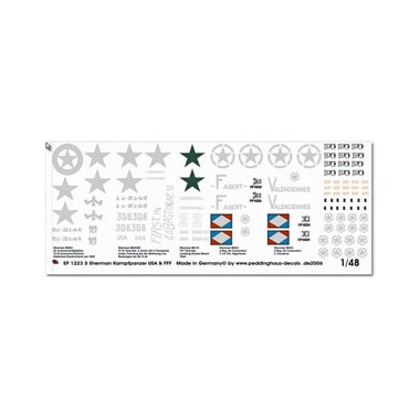 Décalques Marquages Chars Sherman USA / FFF