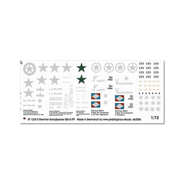Décalques Marquages Chars Sherman USA / FFF