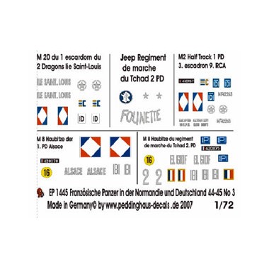 Décalques Marquages Chars français en Normandie, 1944-45,  N°3