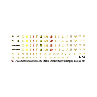 Décalques Insignes Divisionnaires allemands, N°3