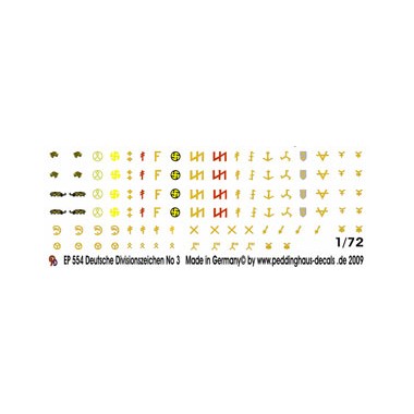 Décalques Insignes Divisionnaires allemands, N°3