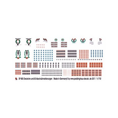 Décalques Marquages de Victoires US Air Force et Luftwaffe