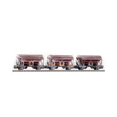 Wagons trémies aspect vieilli Ktmms 65 DB Epoque 3, kit 3 wagons Wagons trémies aspect vieilli Ktmms 65 DB Epoque 3, kit 3 wagons