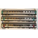 Coffret 3 voitures Corail Intercités logo carmillon SNCF Epoque 5 