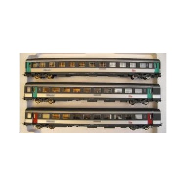 Coffret 3 voitures Corail Intercités logo carmillon SNCF Epoque 5 Coffret 3 voitures Corail Intercités logo carmillon SNCF Epoque 5