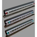 Coffret 3 voitures Corail logo casque SNCF Epoque 5 