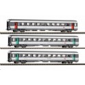 Coffret 3 voitures Corail VTU logo carmillon SNCF Epoque 5 