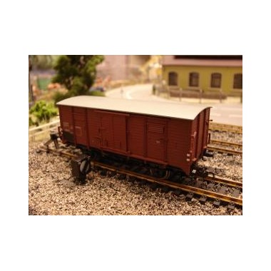 Wagon fourgon toit plat marron SNCF Epoque 3 Wagon fourgon toit plat marron SNCF Epoque 3