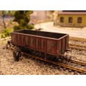 Wagon tombereau marron aspect vieilli SNCF Epoque 3