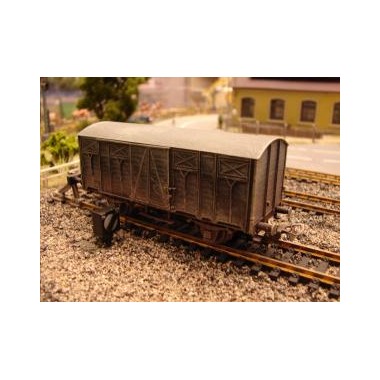 Wagon fourgon toit plat noir aspect vieilli SNCF Epoque Wagon fourgon toit plat noir aspect vieilli SNCF Epoque