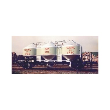 Wagon silo Type Us Grands Moulins de Strasbourg SNCF Epoque 5