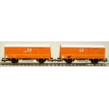 Wagons couverts 2 essieux Gs4 Colas Rail Epoque 6, kit 2 wagons