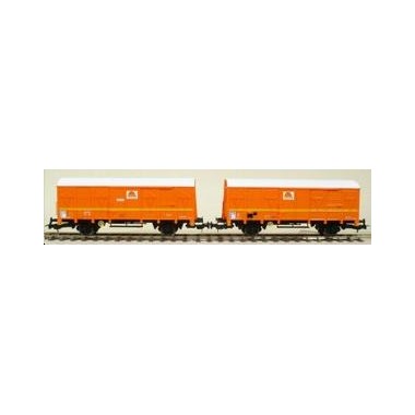 Wagons couverts 2 essieux Gs4 Colas Rail Epoque 6, kit 2 wagons