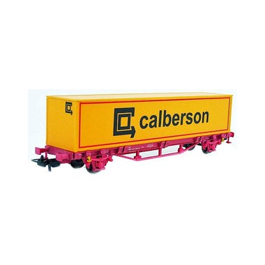 Wagon Plat SNCF 2 Essieux Caisse Mobile Calberson, Epoque 5