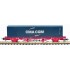 Wagon Plat SNCF 2 Essieux Caisse Mobile CMA/CGM, Epoque 5