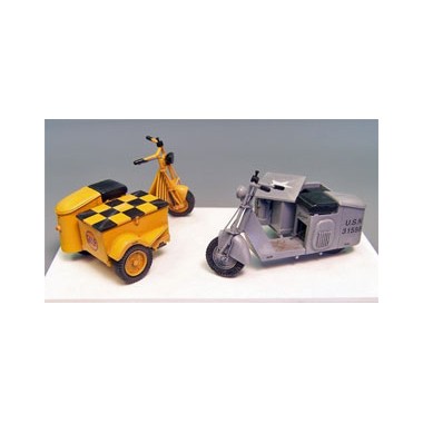 Maquette Scooter U.S avec Sidecar, 2ème GM 