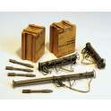 Bazooka M9 avec munitions et caisses, 2ème GM