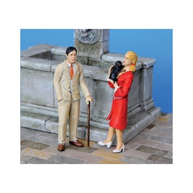 Figurines maquettes Rencontre en promenade