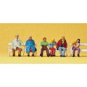 Figurines En couple sur les Bancs