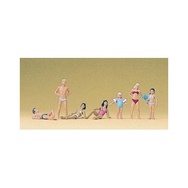 Figurines Enfants et adolescents à la piscine