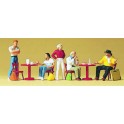 Figurines Etudiants et artistes au café 