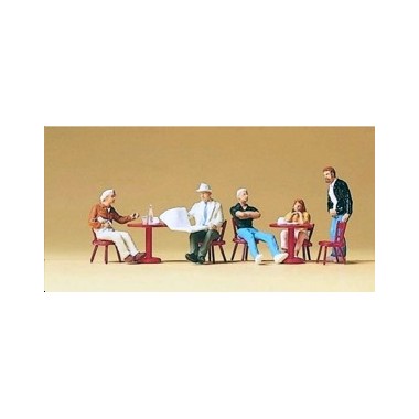 Figurines Au café