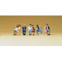 Figurines Passagers assis pour bus, train ou bancs