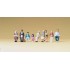 Figurines Passagers assis pour bus, train ou bancs