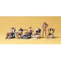 Figurines Bronzette sur transats