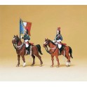 Figurines Garde Républicaine montée avec porte-drapeau