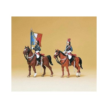 Figurines Garde Républicaine montée avec porte-drapeau