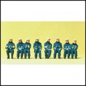 Figurines Pompiers, chauffeur assis et équipage