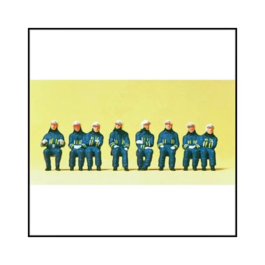 Figurines Pompiers, chauffeur assis et équipage